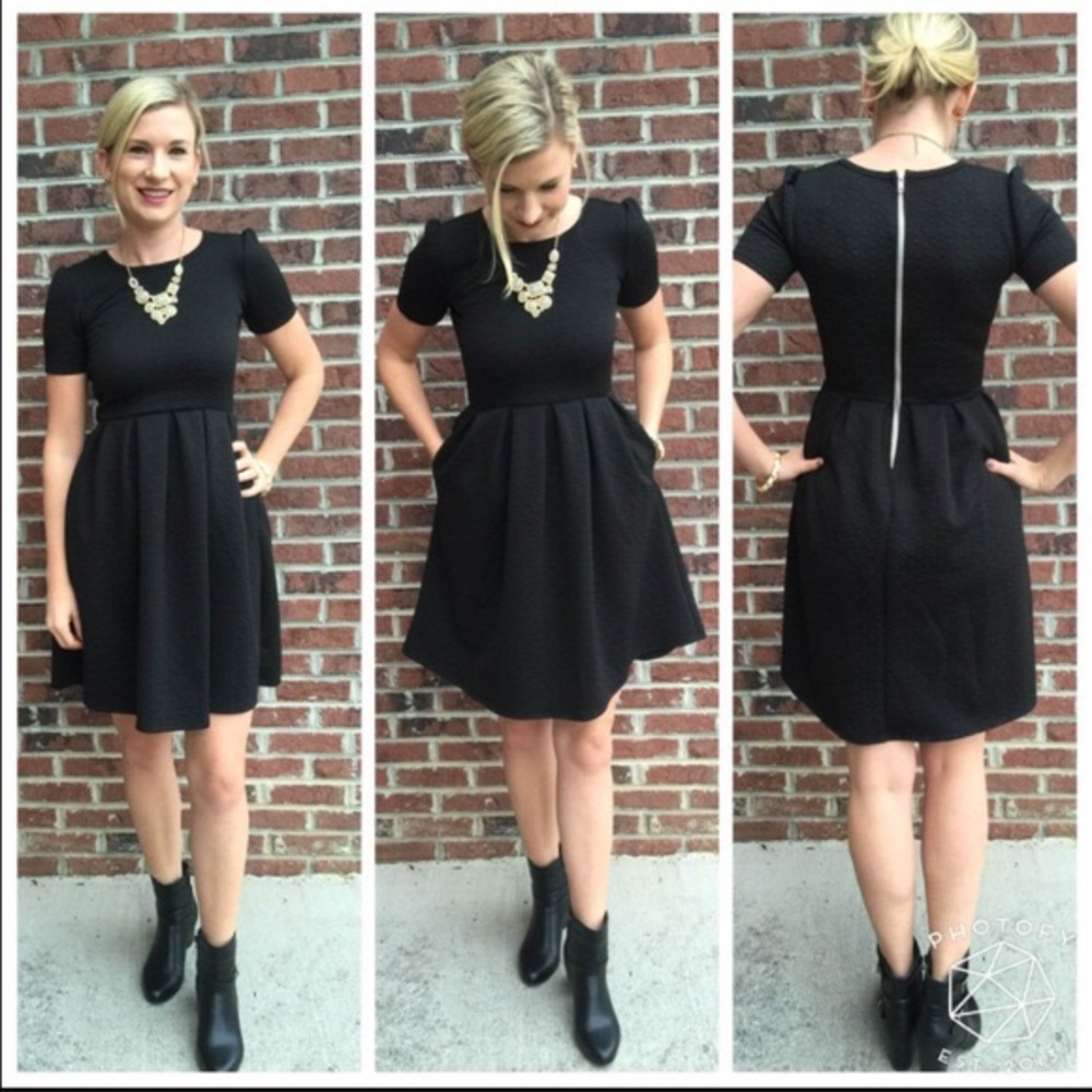 LuLaRoe Amelia Black Dress